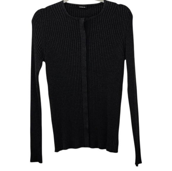 Akris Black Ribbed Sweater - Picture 1 of 16